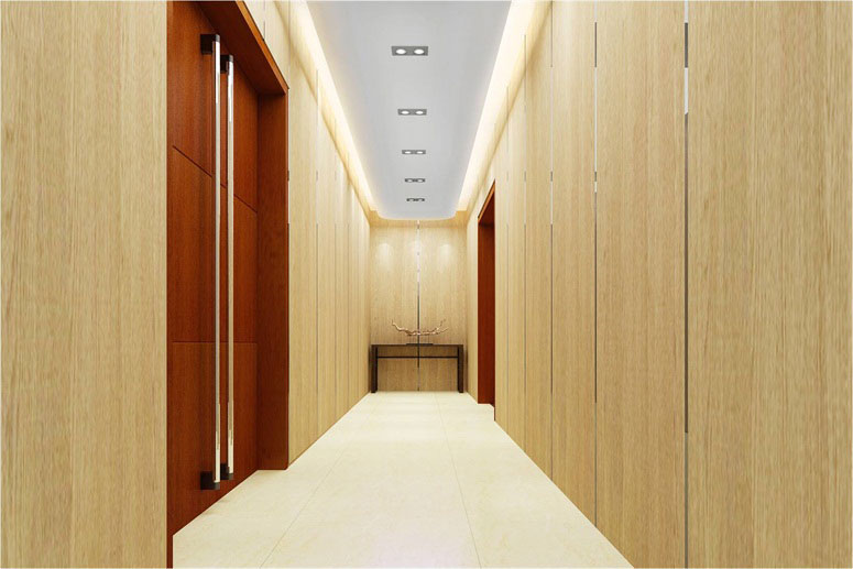 1500平办公室装修设计之走廊
